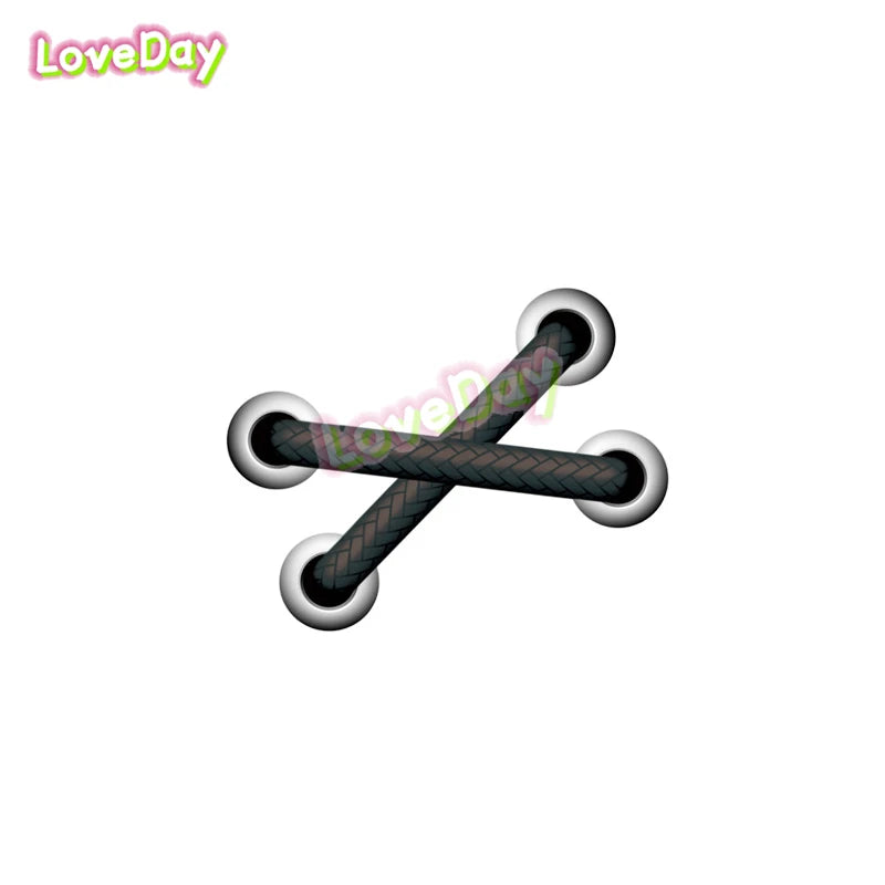 Shoelaces Car Sticker 3D Simulation Patch