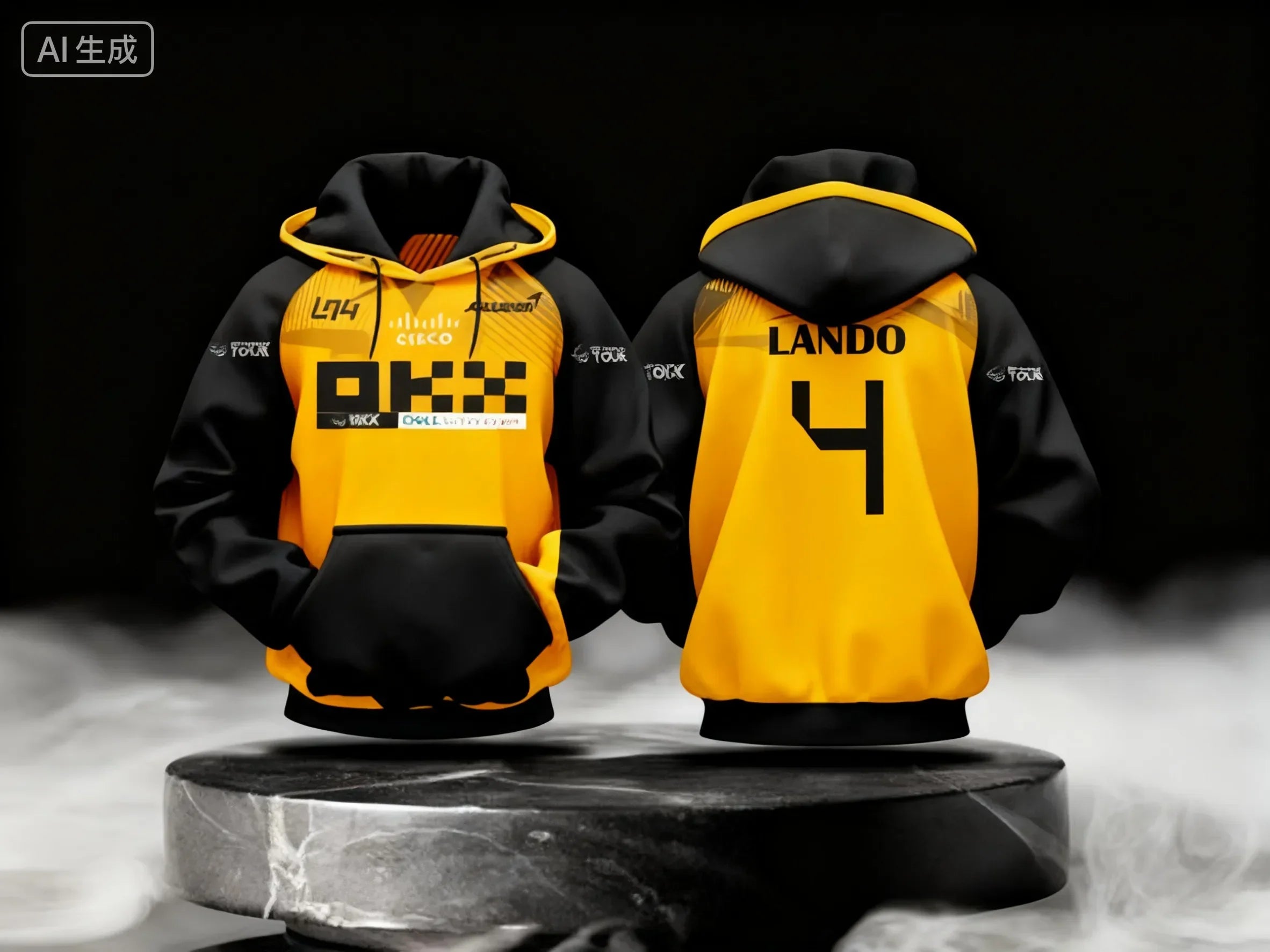 Lando Norris NO.4 2025 new racing style long sleeved hooded sweatshirt