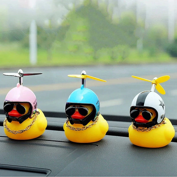 Yellow Duck Windbreaker Car & Bike Helmet Decoration