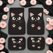 2/4pcs Car Anti-skid Mats,Car Carpets,Cute Cartoon Cat Printed Car Floor Mats,Suitable for The Front and Rear Seats of Most Cars