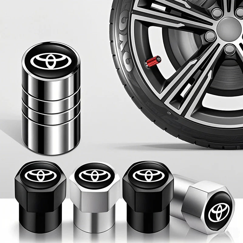 Toyota Aluminum Alloy Tire Valve Caps – 4PCS