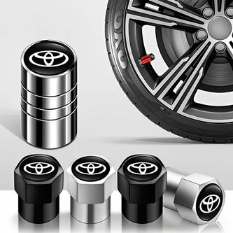 Toyota Aluminum Alloy Tire Valve Caps – 4PCS - wheel hardware - Droppi UAE