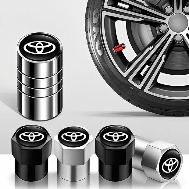Toyota Aluminum Alloy Tire Valve Caps – 4PCS