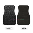 Gothic Black Skull 4PCS Crystal Velvet Car Floor Mat