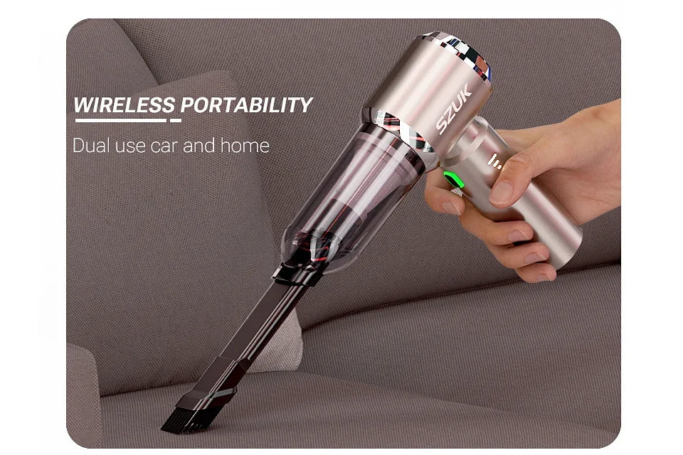 SZUK Mini Car Vacuum Cleaner 985000Pa Wireless Handheld Cleaner Cleaning Machine Strong Powerful Portable Vacuum Cleaner Car