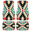4Pcs Bohemian Car Floor Mats Back Persian Carpet
