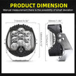 HL Side Shooter 5inch LED 6500K  4x4 Truck Fog Light 12V 24V