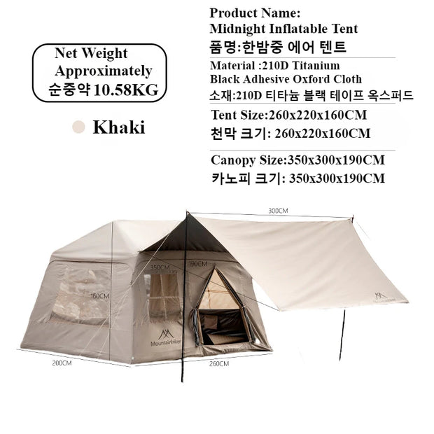 MOUNTAINHIKER Outdoor Camping Tent – Manual Inflation