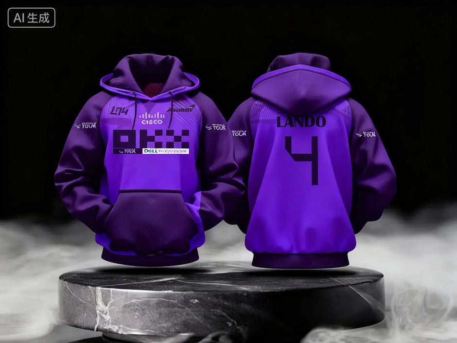 Lando Norris NO.4 2025 new racing style long sleeved hooded sweatshirt