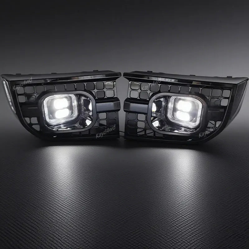 Off Road 4x4 Front Square DRL LED Fog Light Daytime Running Lamp For 2020-2025 Land Rover Defender 90 110 130