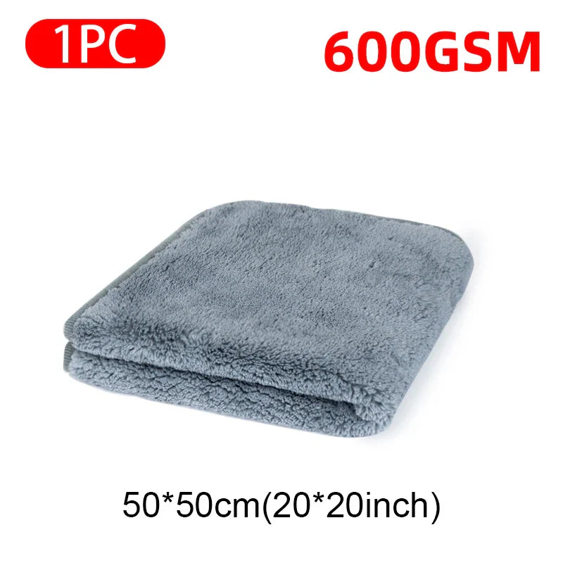 SEAMETAL Microfiber Car Cleaning Towels – 800GSM, 1/3/6PCS