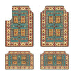 4Pcs/Set Bohemian Car Floor Mats Heavy Duty Rubber Back Car Floor Protector
