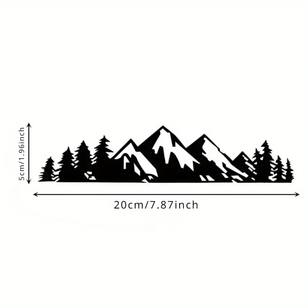 1PC Forest Snow Mountain Appearance Car Stickers