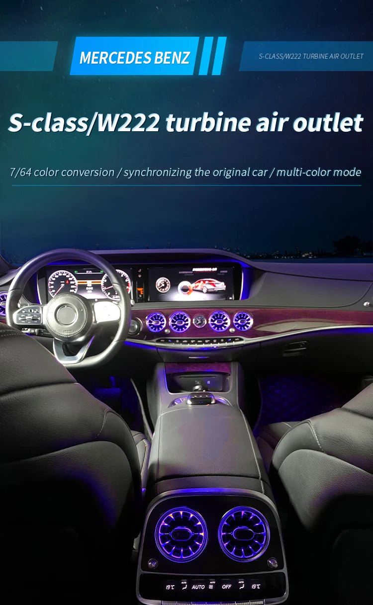 7/64 Color LED Turbo Air Vent Ambient Light –  Features a 4D rotary speaker design.