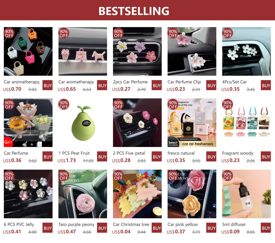 2pcs Car Perfume Clip Flower
