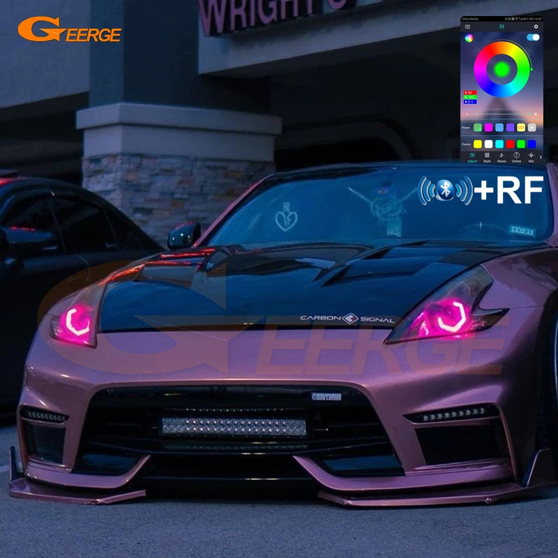 RGB Halo Angel Eyes LED Rings with RF Remote for Nissan 350Z/370Z (Z33/Z34)