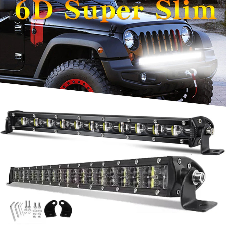 Spot LED Light Bar – 22–38" 2-Row Combo for Off-Road Vehicles