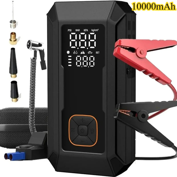 Car Jump Starter with Air Pump and Power Bank