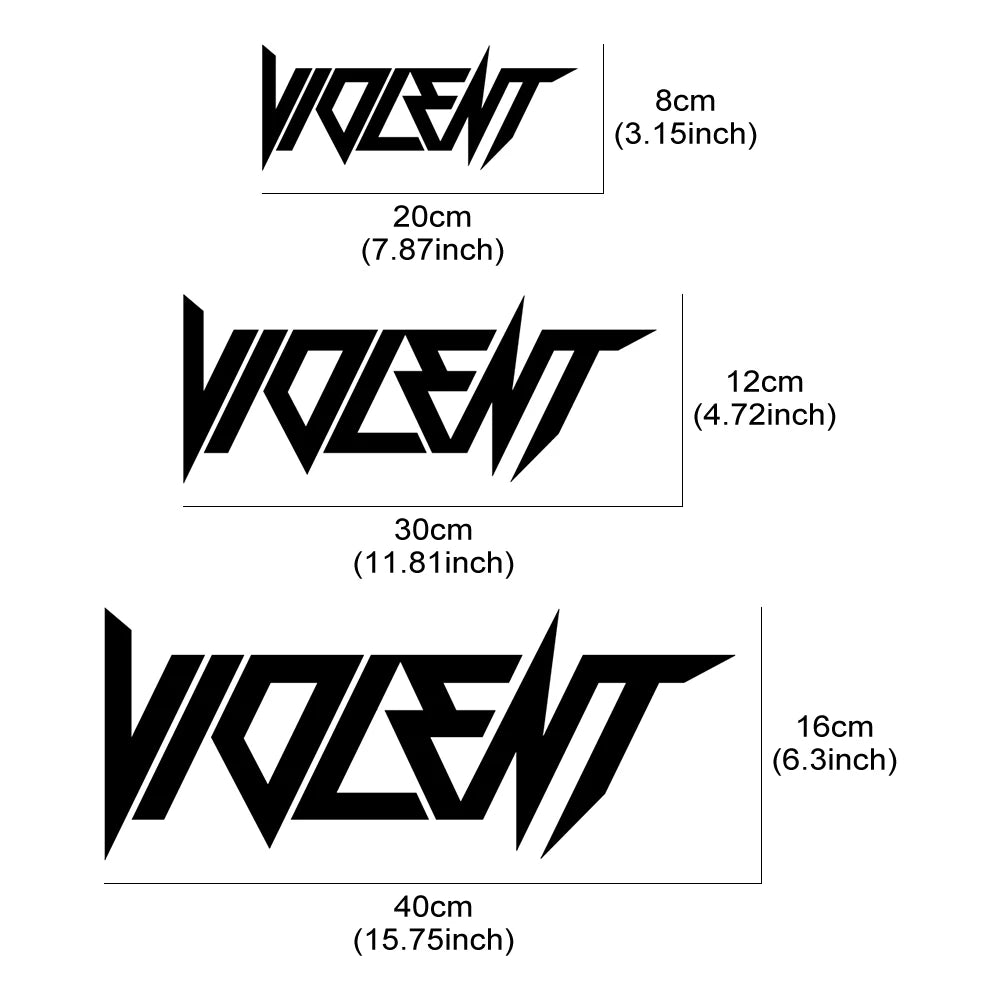 VIOLENT Car Stickers