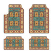 4Pcs/Set Bohemian Car Floor Mats Heavy Duty Rubber Back Car Floor Protector