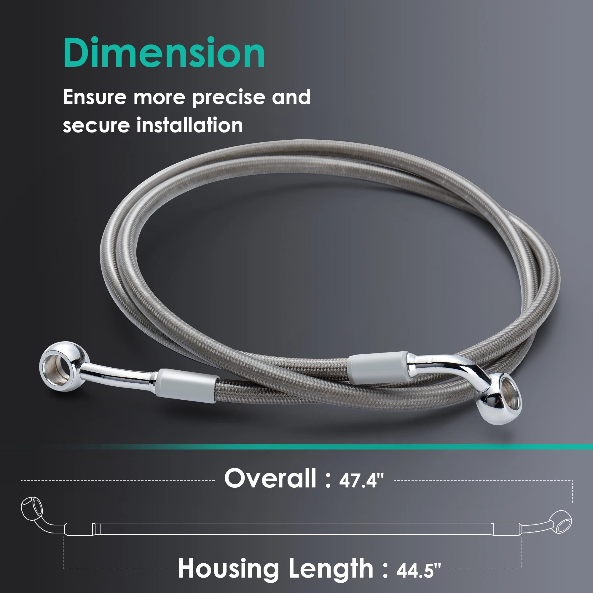 Stainless Steel Braided Brake Lines for Harley 2004-Up