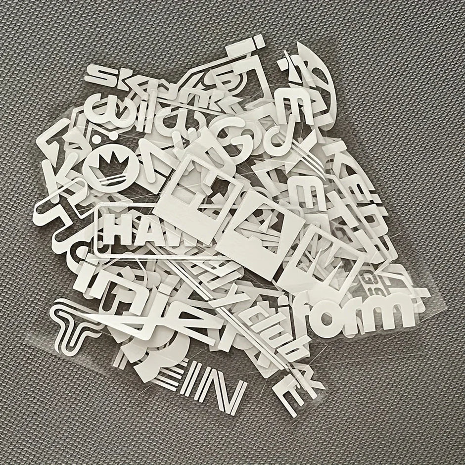 15pcs Car Stickers Set Random Styles Reflective Racing Sponsor Vinyl Decals for JDM Style Car