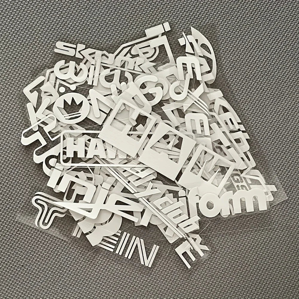 15pcs Car Stickers Set Random Styles Reflective Racing Sponsor Vinyl Decals for JDM Style Car