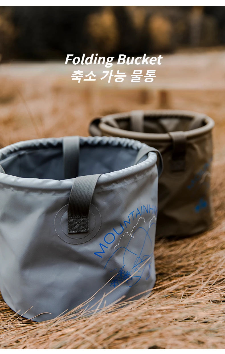 MOUNTAINHIKER Outdoor Foldable 10L Round Bucket Storage Bag