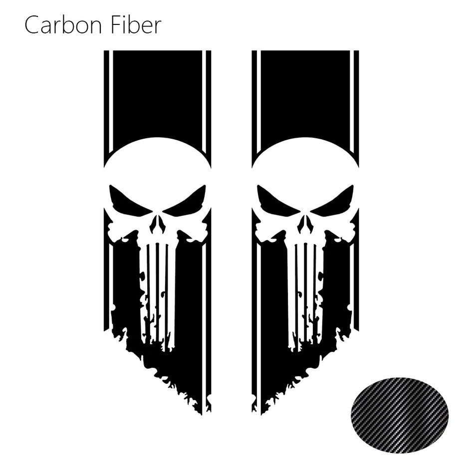 Ghost Pattern Stickers Universal Car Tail Decoration Decals Compatible with RAM GMC F-150 Hilux Frontier Isuzu Pickup trucks