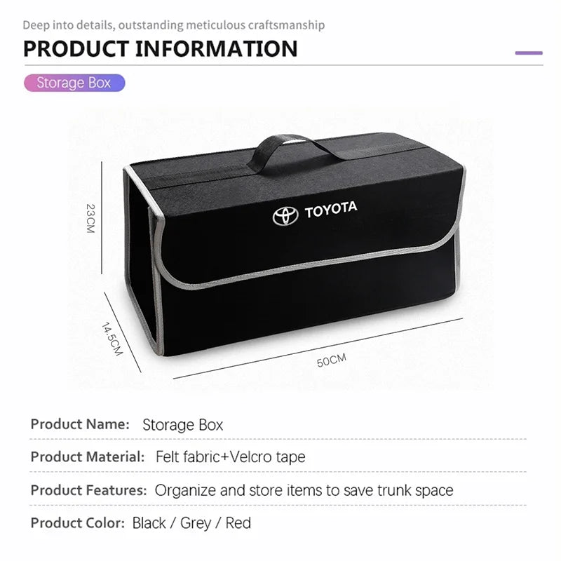 Toyota Large Trunk Organizer Box – Folding Storage Bag