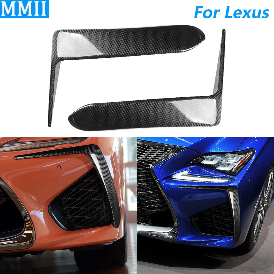 Dry Carbon Fiber Front Bumper Lip & Side Vent Fender for Lexus RCF Sport (2015–2018)