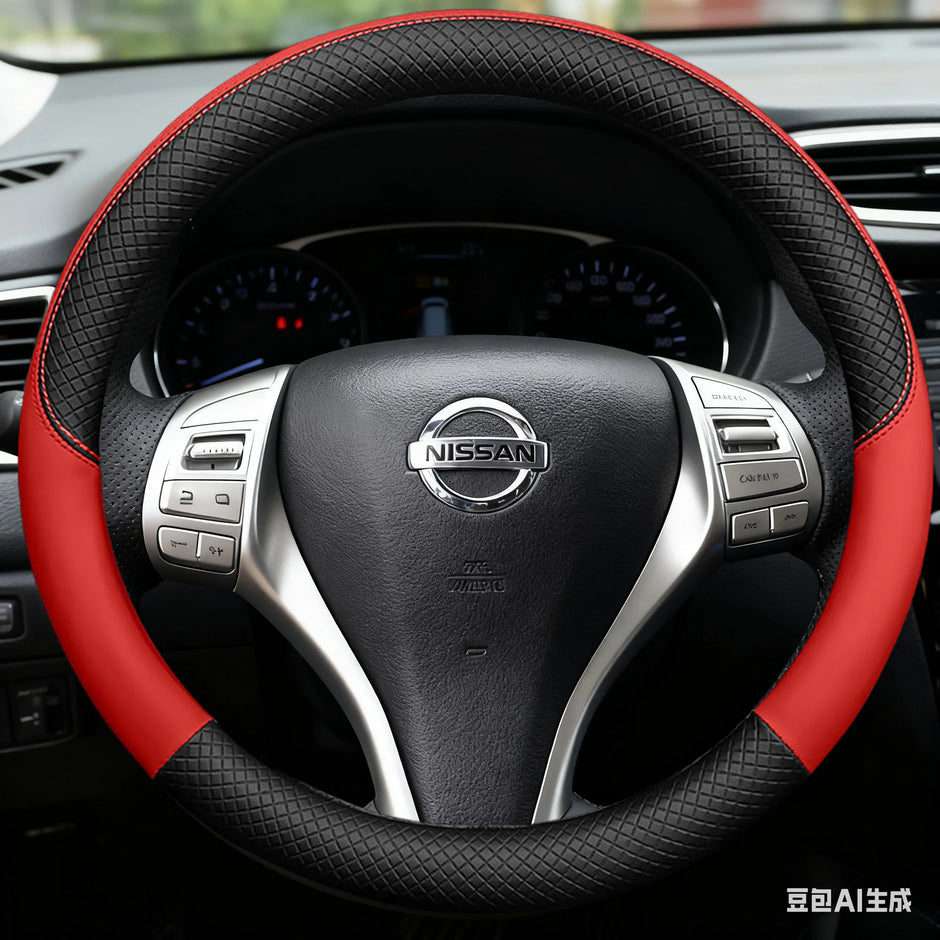 Car Steering Wheel Cover Artificial Leather For Nissan
