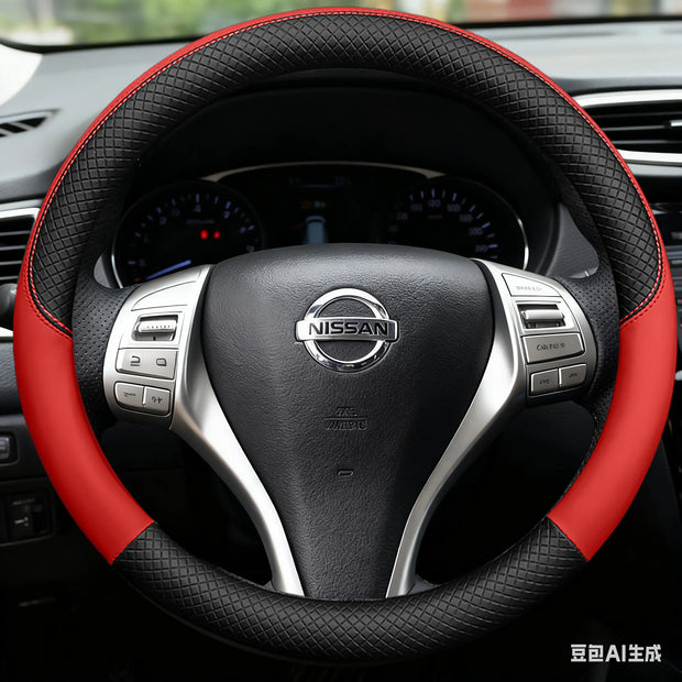 Car Steering Wheel Cover Artificial Leather For Nissan