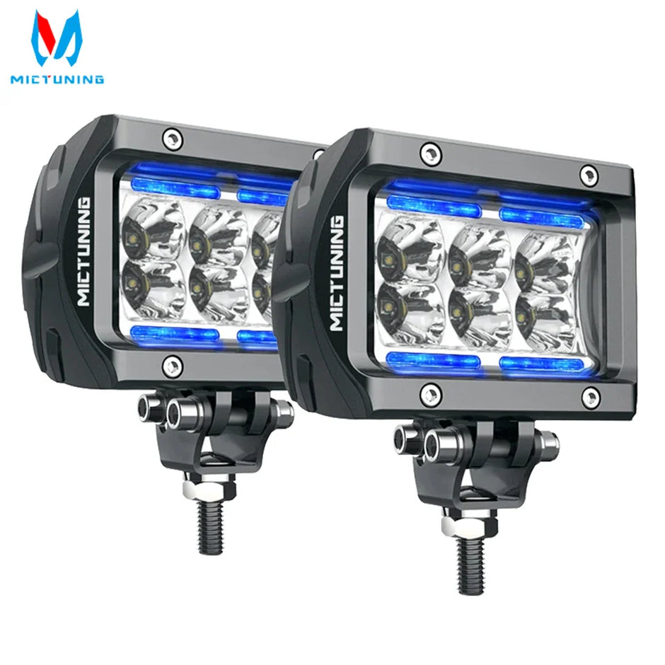 MICTUNING 2PCS LED Waterproof Off Road Lights