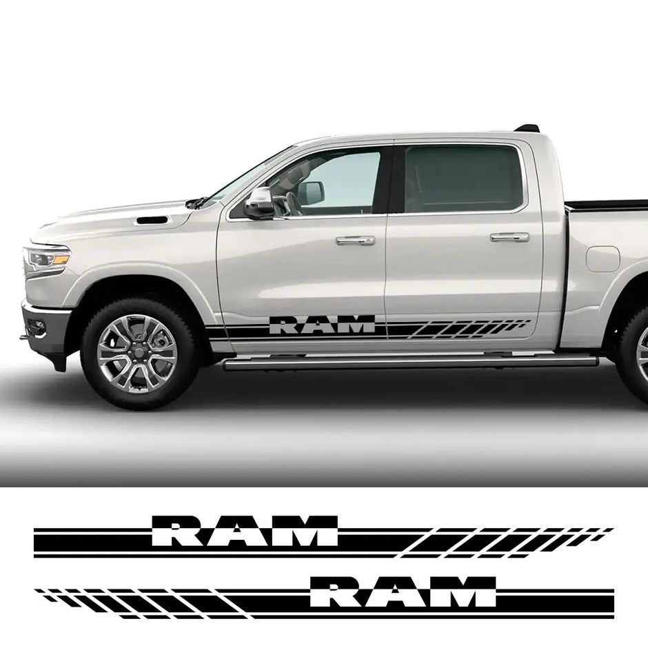 Dodge RAM 1500 2500 3500 Rebel Pickup Door Side Skirt Stickers