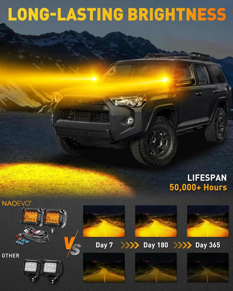 NAOEVO 4 Inch 2Pcs LED Pod Lights