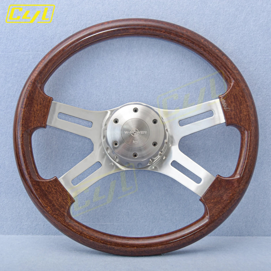 16" Wood Style Vintage Steering Wheel – 3-Bolt for Freightliner, Kenworth, Peterbilt