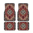 4Pcs Bohemian Car Floor Mats Anti-slip Heavy Duty Persian Carpet