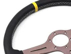 N&D 380mm/15inch Racing Car Real Leather Drifting Steering Wheel Universal