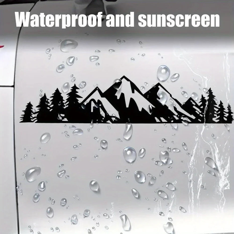 1PC Forest Snow Mountain Appearance Car Stickers