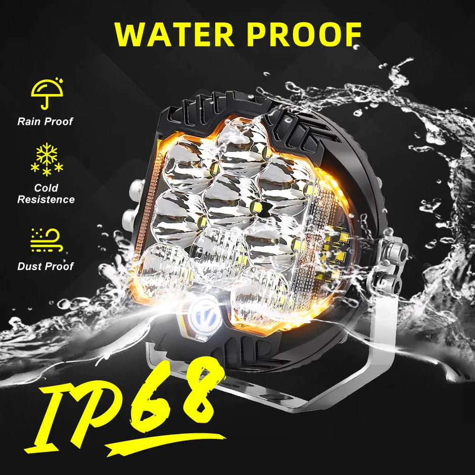 HL Side Shooter 5inch LED 6500K  4x4 Truck Fog Light 12V 24V