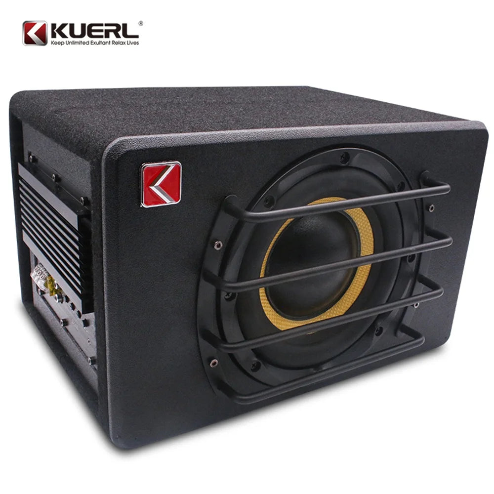 12V Car Active Subwoofer 8 Inch  With cable bag