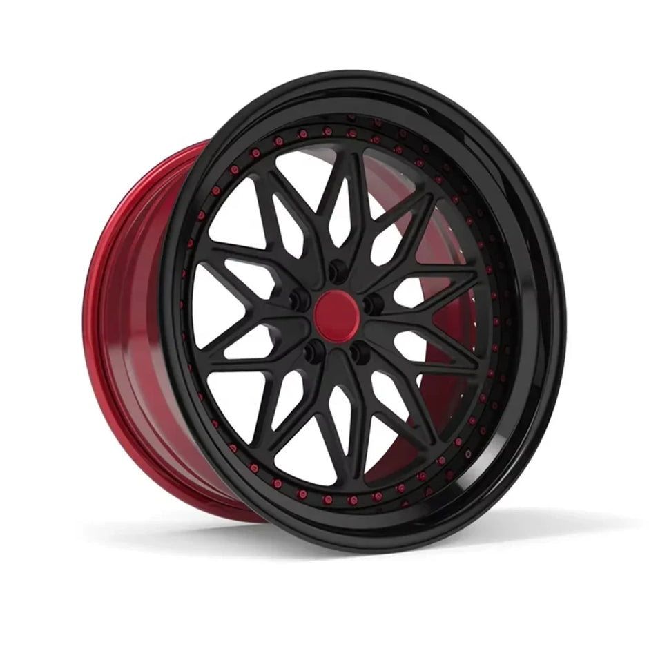 GVICHN Custom Silver 3 Piece Forged Wheels