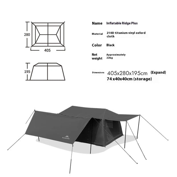 MOUNTAINHIKER Outdoor Inflatable Camping Tent – Large 5–8 Person (Hand Pump)