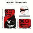 4pcs Cool Design Car Floor Mats, Vibrant Red with Black Accents,Durable, Non-Slip, Dirt-Resistant, Easy Clean
