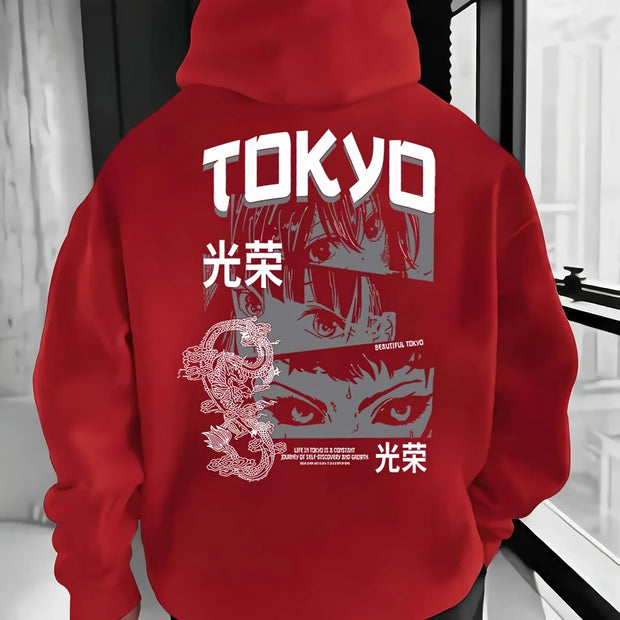 2025 Trend Printed Hooded Sweater – Men’s Hip-Hop Streetwear