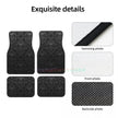Gothic Black Skull 4PCS Crystal Velvet Car Floor Mat