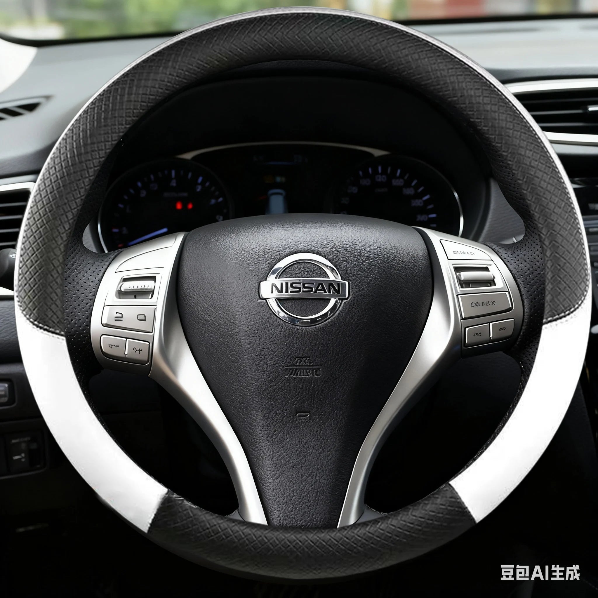 Car Steering Wheel Cover Artificial Leather For Nissan