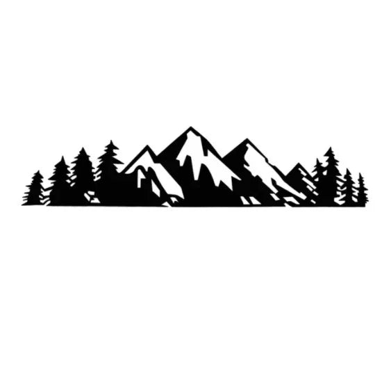 1PC Forest Snow Mountain Appearance Car Stickers