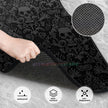 Gothic Black Skull 4PCS Crystal Velvet Car Floor Mat